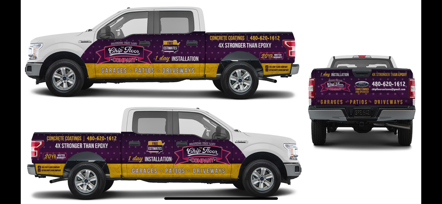 the chip floor company wrap providing better advertising in the casa grande area